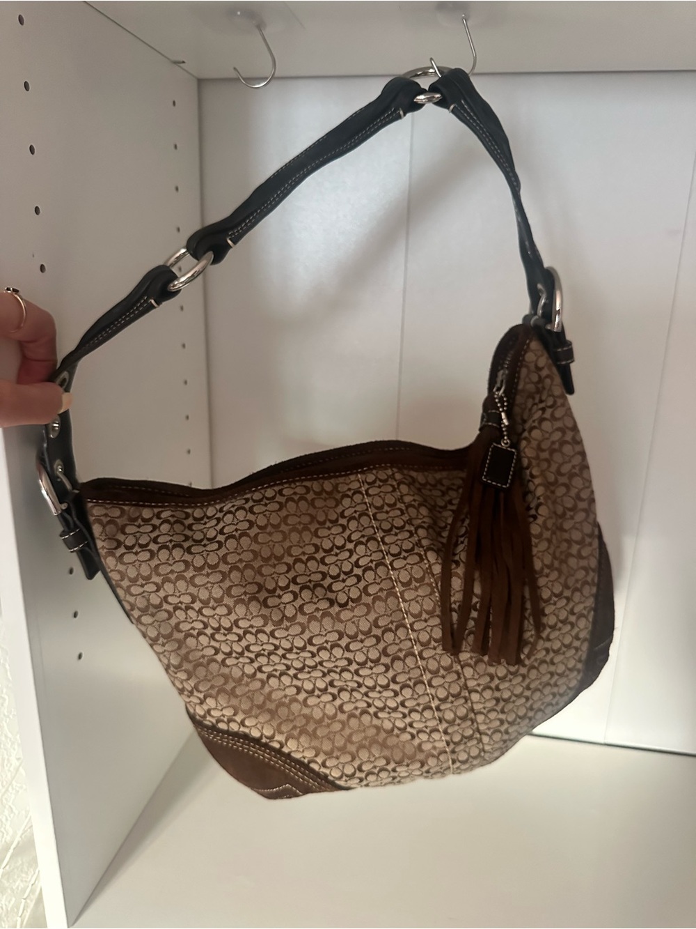 Vintage Coach brown soho signature print shoulder bag - Picture 2 of 8